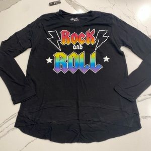 NWT Flowers by Zoe Girls Rock and Roll Top Size 5